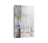 ARTTOR Lienzo Decorativo 80x120 cm Moderno Vertical Abstracto Pastel - 4535 | Borroso Abstracción Blanco Cuadro sobre Lienzo Grande Arte mural Decoración del Hogar Salón Dormitorio Cocina