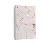 ARTTOR Lienzo Decorativo 80x120 cm Moderno Vertical Abstracto Pastel - 4799 | Mármol Derramado Rosa Cuadro sobre Lienzo Grande Arte mural Decoración del Hogar Salón Dormitorio Cocina Cuadros de Pared