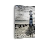 ARTTOR Lienzo Decorativo 80x120 cm Moderno Vertical Paisajes Marino - 0330