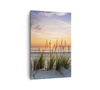 ARTTOR Lienzo Decorativo 80x120 cm Moderno Vertical Paisajes Marino - 4201 | Oeste Sol Playa Cuadro sobre Lienzo Grande Arte mural Decoración del Hogar Salón Dormitorio Cocina Cuadros de Pared