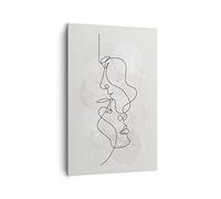 ARTTOR Lienzo Decorativo 80x120 cm Moderno Vertical Personas Arte - 4629 | Soltero Línea Hombre Cuadro sobre Lienzo Grande Arte mural Decoración del Hogar Salón Dormitorio Cocina Cuadros de Pared