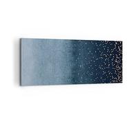 ARTTOR Lienzos decorativos 100x40cm Cuadro Sobre Lienzo Moderno azul dorado fondo Grande Dormitorio Cocina Cuadros Pared Imágenes Cuadros Decoracion Salon Wall Art Prints Decor Canvas AB100x40-5094