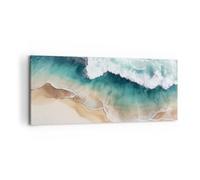 ARTTOR Lienzos decorativos 100x40cm Cuadro Sobre Lienzo Moderno Costa Playa Mar Grande Dormitorio Cocina Cuadros Pared Imágenes Cuadros Decoracion Salon Wall Art Prints Decor Canvas AB100x40-5747