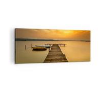 ARTTOR Lienzos decorativos 100x40cm Cuadro Sobre Lienzo Moderno lago puente Grande Dormitorio Cocina Cuadros Pared Imágenes Cuadros Decoracion Salon Wall Art Prints Decor Canvas AB100x40-3673