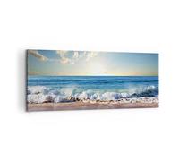 ARTTOR Lienzos decorativos 100x40cm Cuadro Sobre Lienzo Moderno mar orilla agua Grande Dormitorio Cocina Cuadros Pared Imágenes Cuadros Decoracion Salon Wall Art Prints Decor Canvas AB100x40-3551