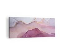 ARTTOR Lienzos decorativos 100x40cm Cuadro Sobre Lienzo Moderno Mármol Rosa Violeta Grande Dormitorio Cocina Cuadros Pared Imágenes Cuadros Decoracion Salon Wall Art Prints Decor Canvas AB100x40-4668