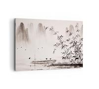 ARTTOR Lienzos decorativos 100x70cm Cuadro Sobre Lienzo Moderno bambú negro china Grande Dormitorio Cocina Cuadros Pared Imágenes Cuadros Decoracion Salon Wall Art Prints Decor Canvas AA100x70-3116