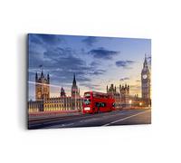 ARTTOR Lienzos decorativos 100x70cm Cuadro Sobre Lienzo Moderno Londres bus Grande Dormitorio Cocina Cuadros Pared Imágenes Cuadros Decoracion Salon Wall Art Prints Decor Canvas AA100x70-3592