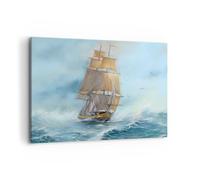 ARTTOR Lienzos decorativos 100x70cm Cuadro Sobre Lienzo Moderno Mar Barco Náutico Grande Dormitorio Cocina Cuadros Pared Imágenes Cuadros Decoracion Salon Wall Art Prints Decor Canvas AA100x70-5541