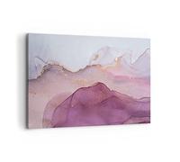 ARTTOR Lienzos decorativos 100x70cm Cuadro Sobre Lienzo Moderno Mármol Rosa Violeta Grande Dormitorio Cocina Cuadros Pared Imágenes Cuadros Decoracion Salon Wall Art Prints Decor Canvas AA100x70-4668