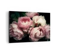 ARTTOR Lienzos decorativos 100x70cm Cuadro Sobre Lienzo Moderno peonía flor Grande Dormitorio Cocina Cuadros Pared Imágenes Cuadros Decoracion Salon Wall Art Prints Decor Canvas AA100x70-3930