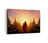 ARTTOR Lienzos decorativos 100x70cm Cuadro Sobre Lienzo Moderno templo monje Grande Dormitorio Cocina Cuadros Pared Imágenes Cuadros Decoracion Salon Wall Art Prints Decor Canvas AA100x70-3472