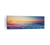 ARTTOR Lienzos decorativos 160x50cm Cuadro Sobre Lienzo Moderno mar playa ola Grande XXL Dormitorio Cocina Cuadros Pared Imágenes Cuadros Decoracion Salon Wall Art Prints Decor Canvas AB160x50-3613
