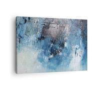 ARTTOR Lienzos decorativos Abstracción Azul Negro Cuadro Sobre Lienzo Moderno 70x50cm Cuadros Decoracion Salon Dormitorio Cocina Cuadros Pared Imágenes Wall Art Prints Decor Canvas AA70x50-4155