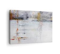 ARTTOR Lienzos decorativos Abstracción Blanco Borrosa Cuadro Sobre Lienzo Moderno 70x50cm Cuadros Decoracion Salon Dormitorio Cocina Cuadros Pared Imágenes Wall Art Prints Decor Canvas AA70x50-4535