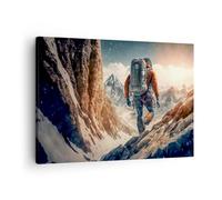 ARTTOR Lienzos decorativos Alpes Escalada Montañas Cuadro Sobre Lienzo Moderno 70x50cm Cuadros Decoracion Salon Dormitorio Cocina Cuadros Pared Imágenes Wall Art Prints Decor Canvas AA70x50-5740