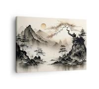 ARTTOR Lienzos decorativos Asia Japón Vista Cuadro Sobre Lienzo Moderno 70x50cm Cuadros Decoracion Salon Dormitorio Cocina Cuadros Pared Imágenes Wall Art Prints Decor Canvas AA70x50-5777