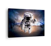 ARTTOR Lienzos decorativos Astronauta Tierra espacio Cuadro Sobre Lienzo Moderno 70x50cm Cuadros Decoracion Salon Dormitorio Cocina Cuadros Pared Imágenes Wall Art Prints Decor Canvas AA70x50-2848