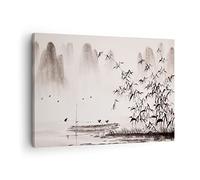 ARTTOR Lienzos decorativos bambú negro china Cuadro Sobre Lienzo Moderno 70x50cm Cuadros Decoracion Salon Dormitorio Cocina Cuadros Pared Imágenes Wall Art Prints Decor Canvas AA70x50-3116