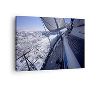 ARTTOR Lienzos decorativos Barco Océano Viajes Yate Cuadro Sobre Lienzo Moderno 70x50cm Cuadros Decoracion Salon Dormitorio Cocina Cuadros Pared Imágenes Wall Art Prints Decor Canvas AA70x50-0373