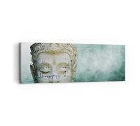 ARTTOR Lienzos decorativos Buda Gráficos Turquesa Cuadro Sobre Lienzo Moderno 90x30cm Cuadros Decoracion Salon Dormitorio Cocina Cuadros Pared Imágenes Wall Art Prints Decor Canvas AB90x30-4342