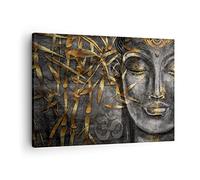ARTTOR Lienzos decorativos Buda Oro Bodhisattva Cuadro Sobre Lienzo Moderno 70x50cm Cuadros Decoracion Salon Dormitorio Cocina Cuadros Pared Imágenes Wall Art Prints Decor Canvas AA70x50-4442