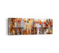 ARTTOR Lienzos decorativos ciudad casa de la vivienda Cuadro Sobre Lienzo Moderno 90x30cm Cuadros Decoracion Salon Dormitorio Cocina Cuadros Pared Imágenes Wall Art Prints Decor Canvas AB90x30-3476