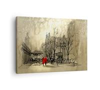 ARTTOR Lienzos decorativos ciudad mujer amante Cuadro Sobre Lienzo Moderno 70x50cm Cuadros Decoracion Salon Dormitorio Cocina Cuadros Pared Imágenes Wall Art Prints Decor Canvas AA70x50-3190