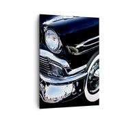 ARTTOR Lienzos decorativos Coche cromo Cuba Cuadro Sobre Lienzo Moderno Vertical 50x70cm Cuadros Decoracion Salon Dormitorio Cocina Cuadros Pared Imágenes Wall Art Prints Decor Canvas PA50x70-1451