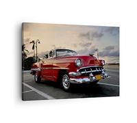 ARTTOR Lienzos decorativos Coche Cuba Cielo Cuadro Sobre Lienzo Moderno 70x50cm Cuadros Decoracion Salon Dormitorio Cocina Cuadros Pared Imágenes Wall Art Prints Decor Canvas AA70x50-0186