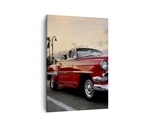ARTTOR Lienzos decorativos Coche Cuba Cielo Cuadro Sobre Lienzo Moderno Vertical 50x70cm Cuadros Decoracion Salon Dormitorio Cocina Cuadros Pared Imágenes Wall Art Prints Decor Canvas PA50x70-0186