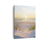 ARTTOR Lienzos decorativos duna playa mar Cuadro Sobre Lienzo Moderno Vertical 50x70cm Cuadros Decoracion Salon Dormitorio Cocina Cuadros Pared Imágenes Wall Art Prints Decor Canvas PA50x70-3989