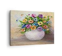 ARTTOR Lienzos decorativos Flores ramo florero colorido Cuadro Sobre Lienzo Moderno 70x50cm Cuadros Decoracion Salon Dormitorio Cocina Cuadros Pared Imágenes Wall Art Prints Decor Canvas AA70x50-2915
