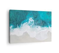ARTTOR Lienzos decorativos Fotografía Aérea Playa Ola Cuadro Sobre Lienzo Moderno 70x50cm Cuadros Decoracion Salon Dormitorio Cocina Cuadros Pared Imágenes Wall Art Prints Decor Canvas AA70x50-4686