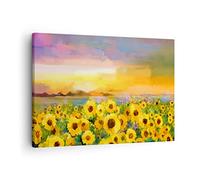 ARTTOR Lienzos decorativos girasoles flor Cuadro Sobre Lienzo Moderno 70x50cm Cuadros Decoracion Salon Dormitorio Cocina Cuadros Pared Imágenes Wall Art Prints Decor Canvas AA70x50-3775