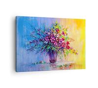 ARTTOR Lienzos decorativos jarrón flores Cuadro Sobre Lienzo Moderno 70x50cm Cuadros Decoracion Salon Dormitorio Cocina Cuadros Pared Imágenes Wall Art Prints Decor Canvas AA70x50-4117