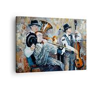 ARTTOR Lienzos decorativos jazz musica musico Cuadro Sobre Lienzo Moderno 70x50cm Cuadros Decoracion Salon Dormitorio Cocina Cuadros Pared Imágenes Wall Art Prints Decor Canvas AA70x50-3422