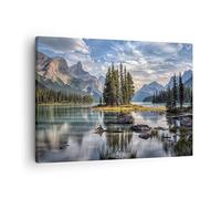 ARTTOR Lienzos decorativos Lago Paisaje Naturaleza Cuadro Sobre Lienzo Moderno 70x50cm Cuadros Decoracion Salon Dormitorio Cocina Cuadros Pared Imágenes Wall Art Prints Decor Canvas AA70x50-4133