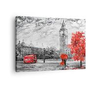 ARTTOR Lienzos decorativos Londres bus Cuadro Sobre Lienzo Moderno 70x50cm Cuadros Decoracion Salon Dormitorio Cocina Cuadros Pared Imágenes Wall Art Prints Decor Canvas AA70x50-3866