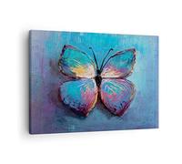 ARTTOR Lienzos decorativos Manuscrita Mariposa Azul Cuadro Sobre Lienzo Moderno 70x50cm Cuadros Decoracion Salon Dormitorio Cocina Cuadros Pared Imágenes Wall Art Prints Decor Canvas AA70x50-4470