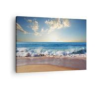 ARTTOR Lienzos decorativos mar orilla agua Cuadro Sobre Lienzo Moderno 70x50cm Cuadros Decoracion Salon Dormitorio Cocina Cuadros Pared Imágenes Wall Art Prints Decor Canvas AA70x50-3551