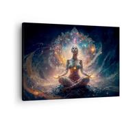 ARTTOR Lienzos decorativos Meditación Yoga Energía Cuadro Sobre Lienzo Moderno 70x50cm Cuadros Decoracion Salon Dormitorio Cocina Cuadros Pared Imágenes Wall Art Prints Decor Canvas AA70x50-5781
