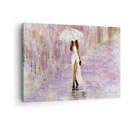 ARTTOR Lienzos decorativos mujer paraguas Cuadro Sobre Lienzo Moderno 70x50cm Cuadros Decoracion Salon Dormitorio Cocina Cuadros Pared Imágenes Wall Art Prints Decor Canvas AA70x50-3822