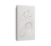 ARTTOR Lienzos decorativos Mujer Uno Línea Cuadro Sobre Lienzo Moderno Vertical 45x80cm Cuadros Decoracion Salon Dormitorio Cocina Cuadros Pared Imágenes Wall Art Prints Decor Canvas PA45x80-4576