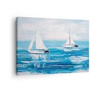 ARTTOR Lienzos decorativos Paisaje Veleros Náutico Cuadro Sobre Lienzo Moderno 70x50cm Cuadros Decoracion Salon Dormitorio Cocina Cuadros Pared Imágenes Wall Art Prints Decor Canvas AA70x50-5413