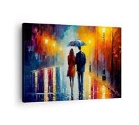 ARTTOR Lienzos decorativos Pareja Romántico Caminar Cuadro Sobre Lienzo Moderno 70x50cm Cuadros Decoracion Salon Dormitorio Cocina Cuadros Pared Imágenes Wall Art Prints Decor Canvas AA70x50-6011