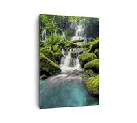 ARTTOR Lienzos decorativos parque cascada agua Cuadro Sobre Lienzo Moderno Vertical 50x70cm Cuadros Decoracion Salon Dormitorio Cocina Cuadros Pared Imágenes Wall Art Prints Decor Canvas PA50x70-3754