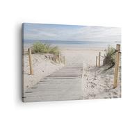 ARTTOR Lienzos decorativos Playa Duna Entrada Cuadro Sobre Lienzo Moderno 70x50cm Cuadros Decoracion Salon Dormitorio Cocina Cuadros Pared Imágenes Wall Art Prints Decor Canvas AA70x50-4188