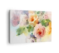 ARTTOR Lienzos decorativos rosa flor jardin Cuadro Sobre Lienzo Moderno 70x50cm Cuadros Decoracion Salon Dormitorio Cocina Cuadros Pared Imágenes Wall Art Prints Decor Canvas AA70x50-3910