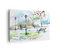 ARTTOR Lienzos decorativos Ruta urbano parque paisaje Cuadro Sobre Lienzo Moderno 70x50cm Cuadros Decoracion Salon Dormitorio Cocina Cuadros Pared Imágenes Wall Art Prints Decor Canvas AA70x50-3035